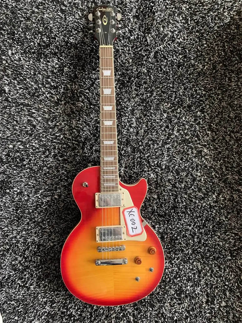 

Genuine DIY(NOT NEW)LP Electric Guitar s CherryBurst Colour Grover Machine head Chrome hardwares XC002
