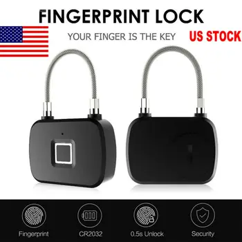

New L13 Smart Anti Theft Fingerprint Safety Lock Padlock Door Luggage Case Lock