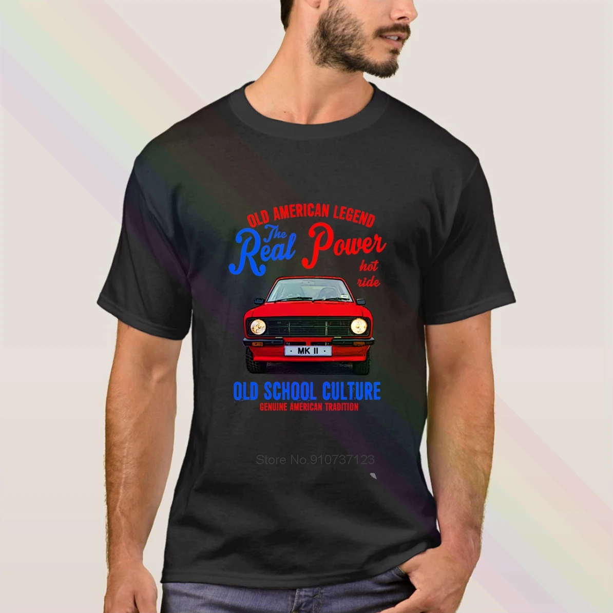 VINTAGE AMERICAN CAR FORD MK II T-Shirt 2020 Newest Summer Men's Short Sleeve Popular Tees Shirt Tops Unisex | Мужская одежда