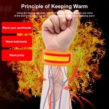 

Smart Self-Warming Bracelet Winter USB Charging Intelligent Warm Heating Bracelet Wearable Silicone Wrist Red Heating Warmers