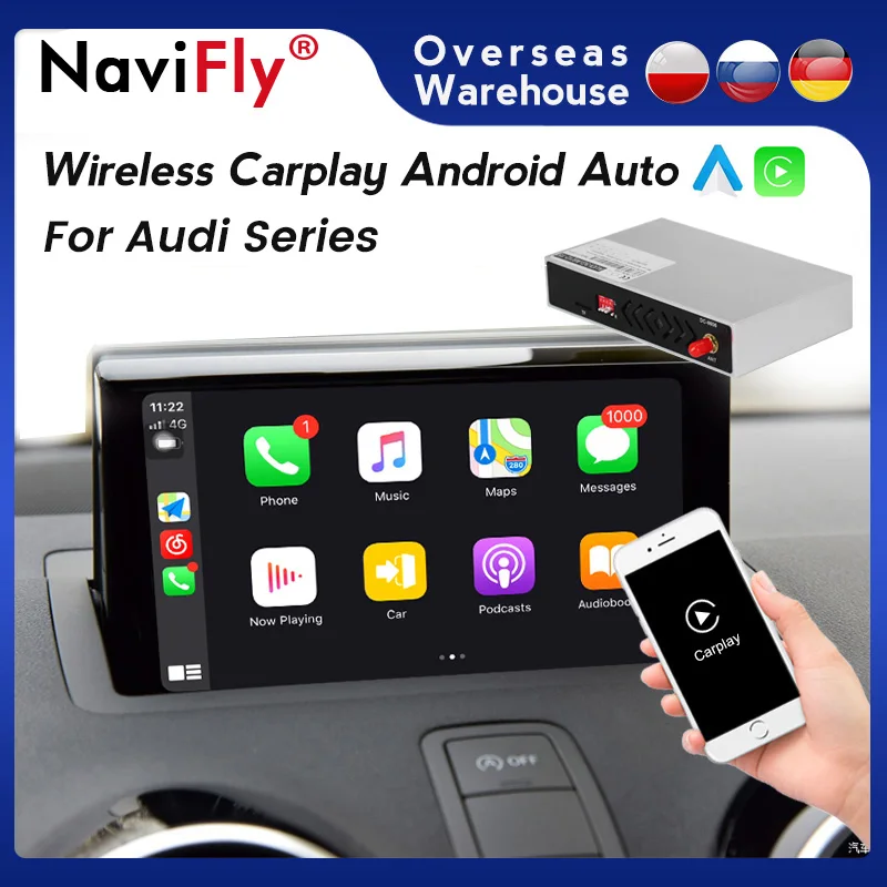 Новинка! Подключи и работай беспроводной Apple CarPlay декодер Android авто для Audi A1 Q3 A4 A5 Q5