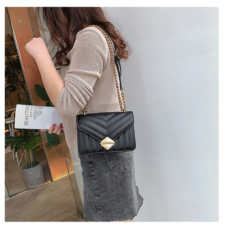 Bolsos Mujer Bolsas Feminina Sense универсальная сумка на цепочке Ins на одно плечо Маленькая квадратная Женская стильная
