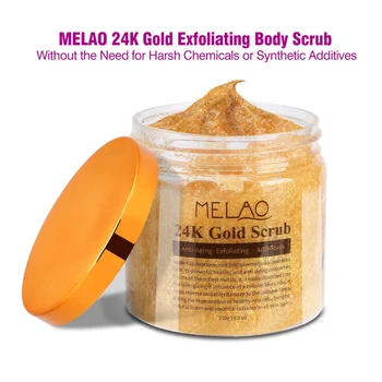 

MELAO Pure 24K Gold Anti- Wrinkle Body Scrub Exfoliating Body Scrub Bath Salt