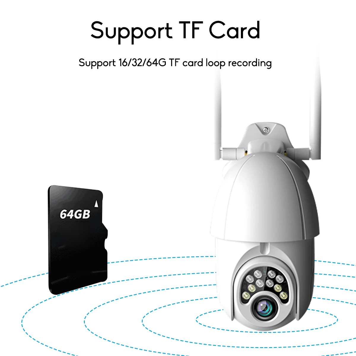 1080P HD IP Водонепроницаемая камера видеонаблюдения наружная WiFi PTZ Беспроводная инфракрасная камера безопасности