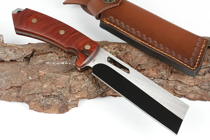 58-60HRC 9CR18Wood Handle Folding Knife Tactical Pocket Knives Edc Tool Good for Hunting Camping Survival Outdoor Everyday Carry