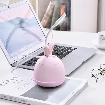 

200ML USB Ultrasonic Humidifier Portable 3 IN 1 Mini Diffuser Essential Oil Aroma Cool Mist Timing With Romantic LED Light