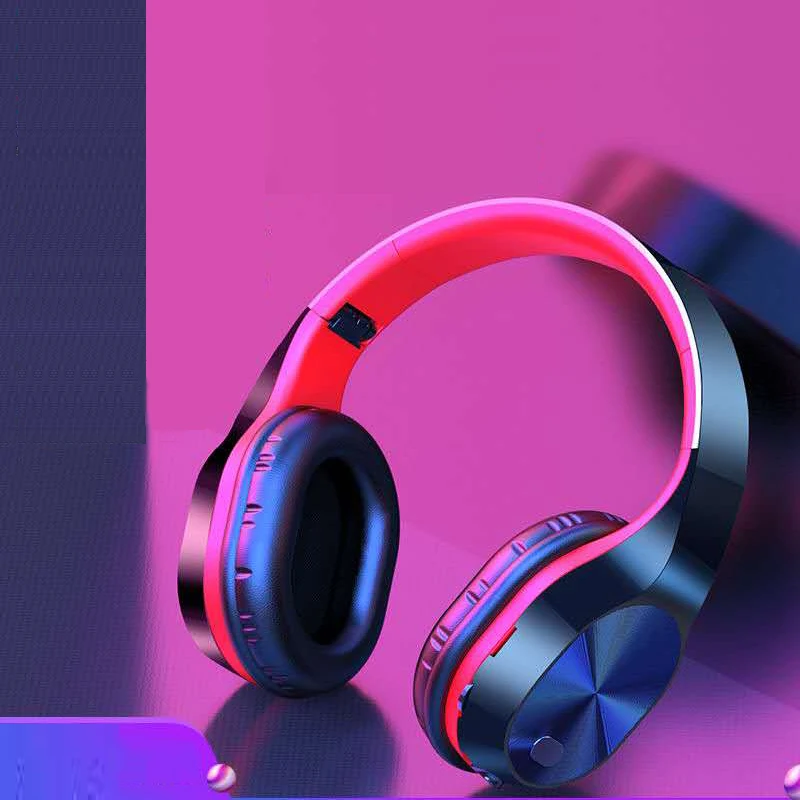 Cool head mounted binaural Bluetooth headset HiFi stereo surround sound large capacity battery soft and comfortable earmuffs
