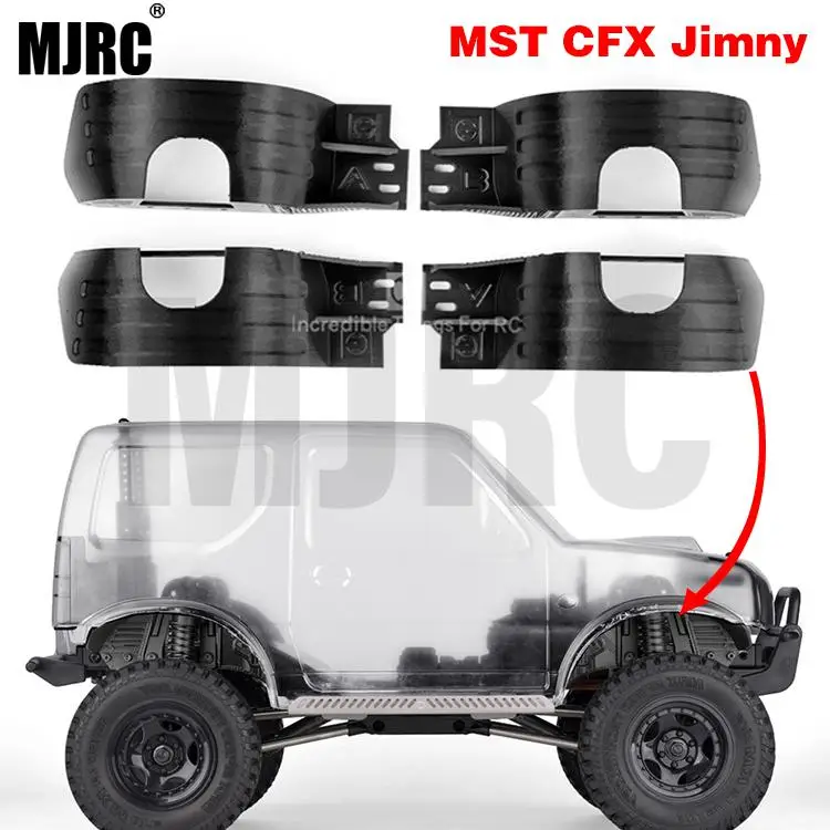 Modelo de Carro Decoração para Jimny Acessórios do Carro Leve Paralama Fender Carro Exterior Proteger Mst Cfx rc 3d Impressão Edição
