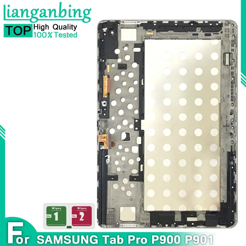 

New LCD For Samsung Galaxy P900 SM-P900 LCD Display Touch Screen Digitizer Sensors Assembly Panel Replacement With Frame