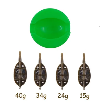 

carp Fishing Feeder With Mould with Lead Sinker for carp Bait feeder cage Lure carp fishing tackle size 15g 24g 34g 40g
