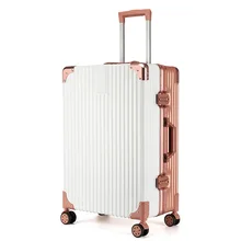 20 дюймов, 24 дюймов, 26 дюймов, Чехол для багажа, алюминиевый Магниевый сплав, багаж на колесиках, Женский деловой полностью металлический чехол для костюма, Женский чехол для путешествий
