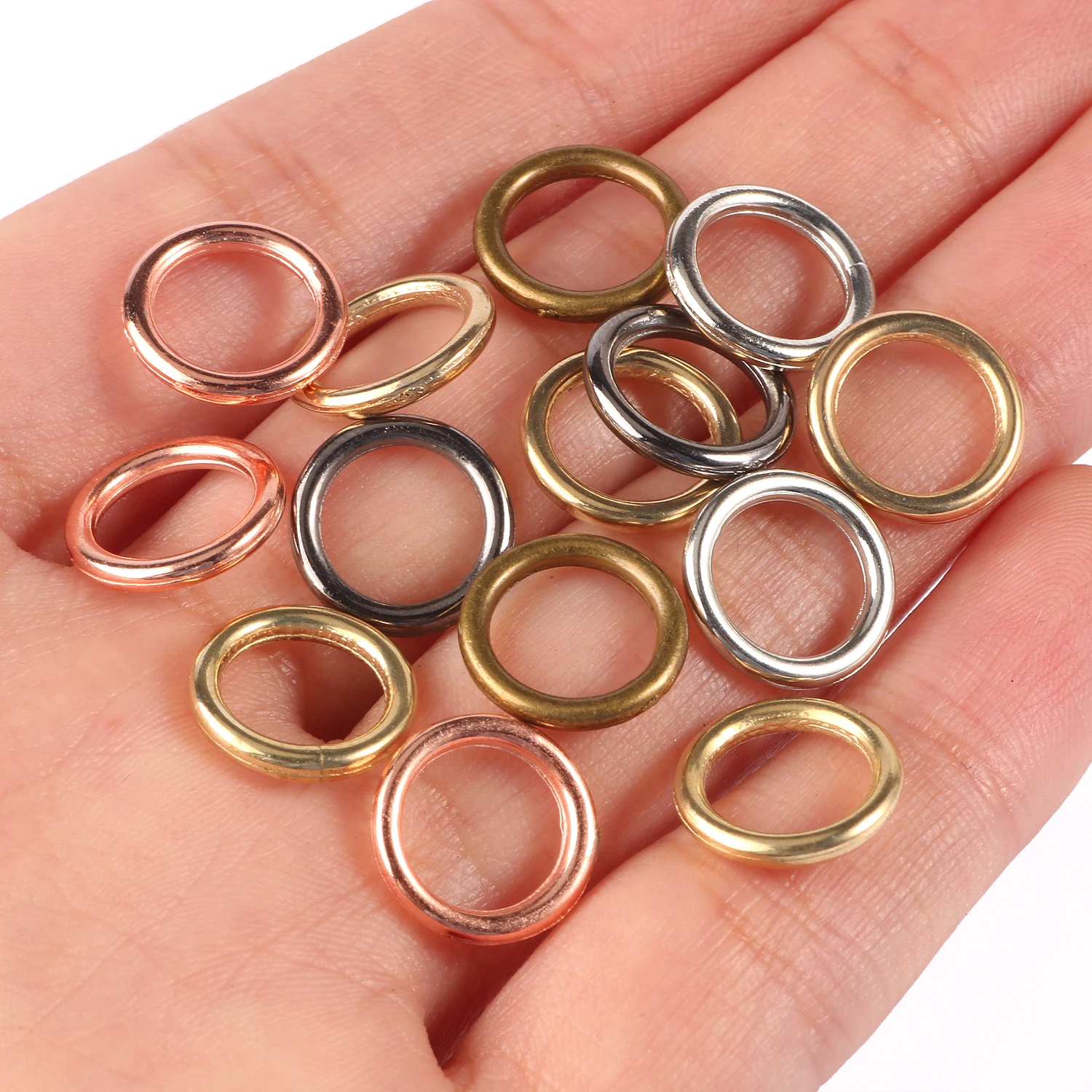 RoundShape10121518mmCCBBeadsPlasticJumpRingsSingleLoops