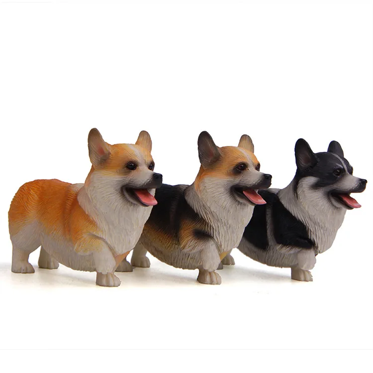 Фигурка корги валлийская модель собаки имитация коллекционная Миниатюрная
