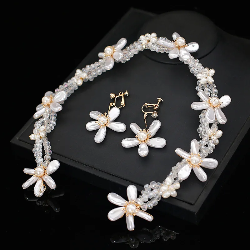 Bride Wedding Headdress Handmade Sen Retro Pearl Soft Hair Band Fashion Temperament Wedding Dress Accessories