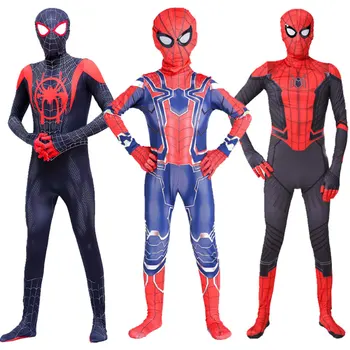 

2020 The Hew Steel spider i-man bodysuit child boy hero return bodysuit extraordinary halloween cosplay costume
