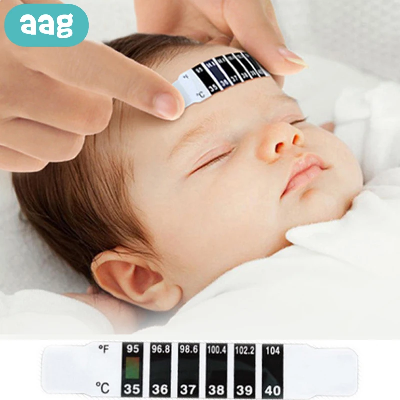 

AAG Baby Forehead Thermometer Reusable Safety Infant Baby Thermometers Measure Sticker Card Children Thermometer Paper Strip