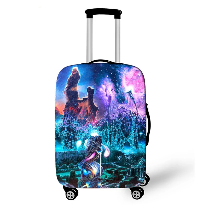 18-32 дюймов изображение галактики багаж защитный чехол подходит для мужчин Женская тележка чемодан эластичный багажник чехол пылезащитный