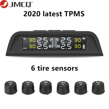 

JMCQ Tire Pressure Monitor Solar TPMS Tire Pressure Monitoring System 6 External sensor for 6 tires Truck Pickup Minivan RV