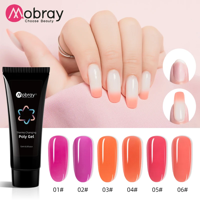 

15ml Mobray temperature change extension glue paperless model glue quick extension nail crystal glue Quick Extension Gel TSLM1
