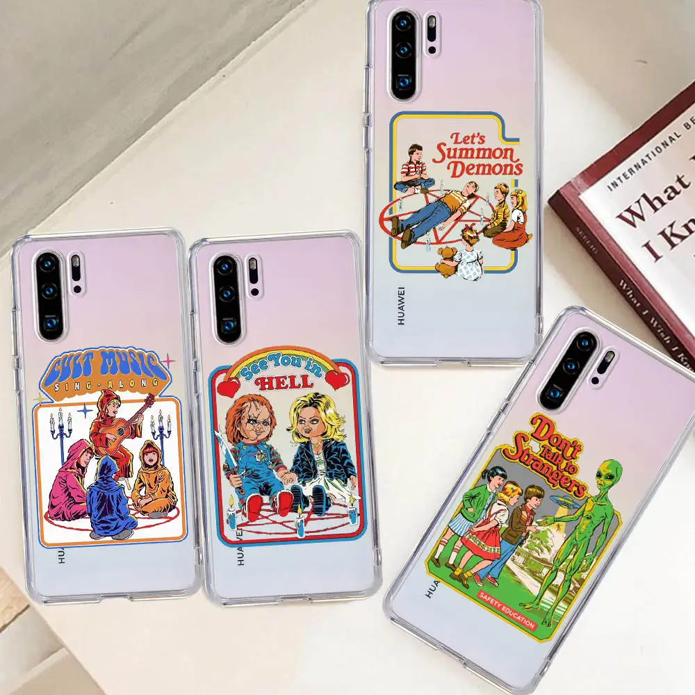 Хэллоуин сатана вызов демонов чехол для телефона Huawei P40 Lite P20 P30 Pro P10 Honor 8X 10 20i Mate 20