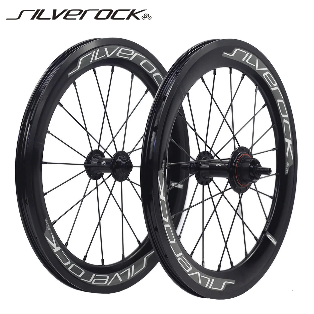Set Di Ruote In Lega Silverock Bike 5 Velocità 16 1 3/8 "349 Foro Di Salto Per Cerchione Alto Per Ruota Per Bicicletta Pieghevole Brompton 3Sixty Pike