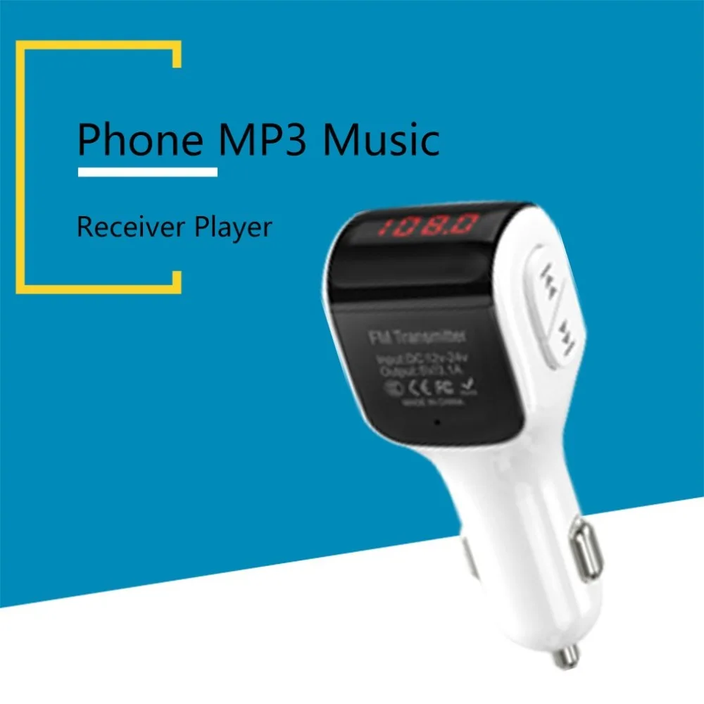 A01 беспроводной USB телефон 2-USB порт стерео аудио музыкальный приемник адаптер MP3-плеер Автомобильная карточка FM hands-free