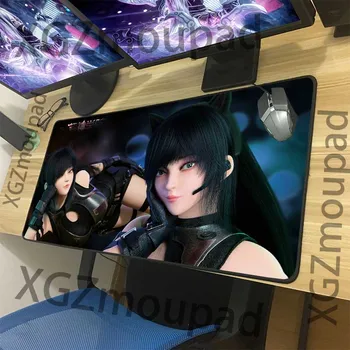 

XGZ Movie Sexy Cute Fox Large Gaming Mouse Pad Precision Black Lock Edge Computer Table Mat Speed Natural Rubber Non-slip Xxl