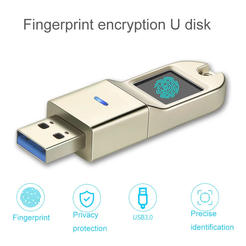 Encrypted Fingerprint encrypted Flash Drive USB 3.0 16GB 32GB 64GB 128GB Password Key Secure Encrypted Flash Memory For Business