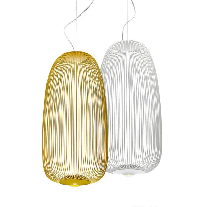 Современная железная птица подвесная клетка для осветительного прибора Foscarini спицы светодиодная Подвесная лампа домашний декор подвесные светильники В индустриальном стиле Кухонные светильники для столовой