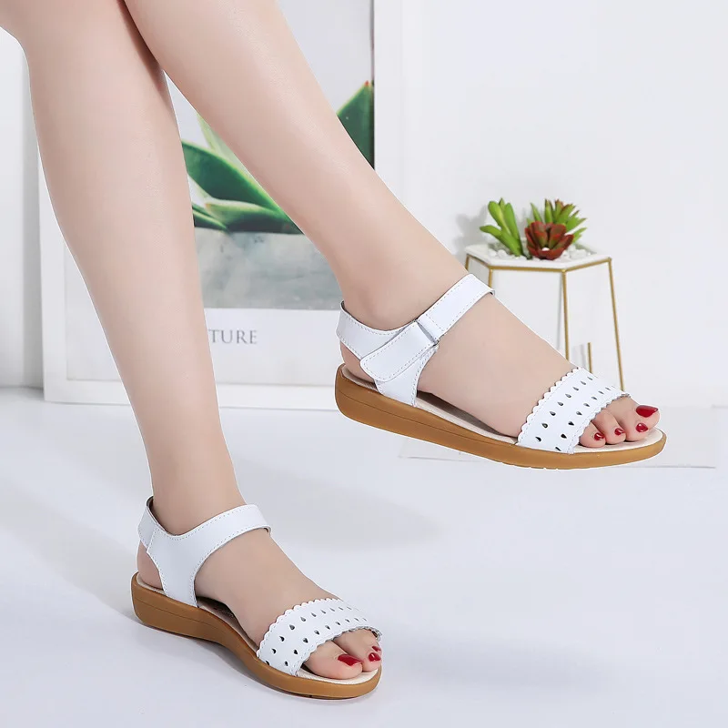 

Large Size AliExpress Large Size Summer WOMEN'S Leather Sandals Casual Small Students Flat Women's