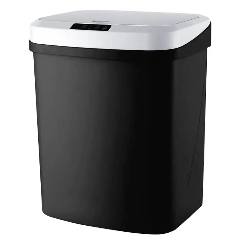 Домашняя Интеллектуальная Автоматическая Индукционная электрическая мусорная корзина, умные мусорные корзины, пепельница, сенсорное ведро для мусора - Цвет: Black