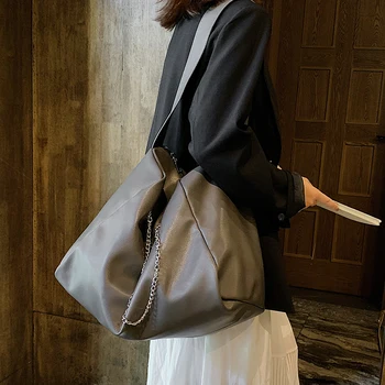 

High Capacity Shoulder Bags For Women 2019 New Solid Female Chain Travel Crossbody Bags Luxury Designer Leather Women Handbags