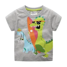 Новинка года; стильная детская футболка с принтом детская футболка с короткими рукавами детская футболка из чистого хлопка с вырезом лодочкой