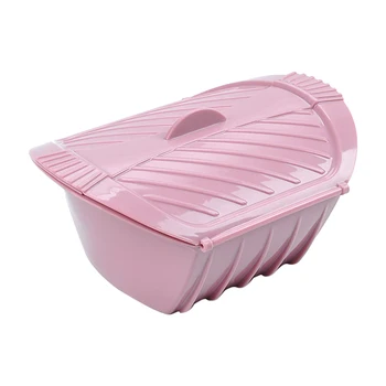 

Flexible Home Kitchen With Lid Soft Silicone Easy Clean Seafood With Handle Cooking Microwavable Steam Case Heat Resistant Bowl