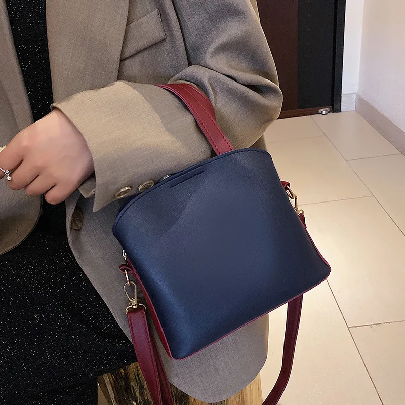 

Bag WOMEN'S Bag 2019 New Style Fashion Korean-style Simple Hand Textured Shoulder Bag Versitile Fashion Shoulder Bag Bucket Bag