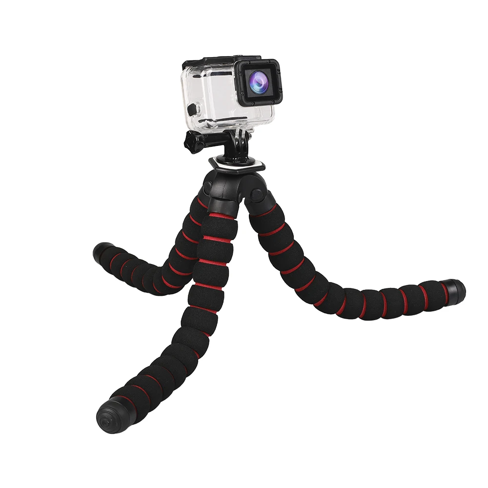 Гибкий штатив Осьминог с губкой аксессуары для камеры Canon/Nikon/Sony Go pro 7 6 5H9R Sj9 Sj8 DJI OSMO