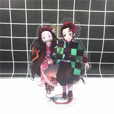 1-14 Аниме демон убийца Kimetsu no Yaiba брелок Kamado Tanjirou Hashibira Inosuke Tomioka Giyuu милый забавный мультфильм акриловый брелок - Цвет: 1-14