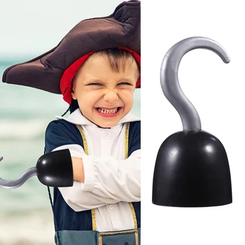 

2 Sets Pirate Hook Fancy Dress Accessory Set Gloves Hooks Party Decorations Prop Pirate Hook Glove Hook Plastic Pirate Hook Toy