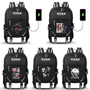 

Tokyo Ghoul Anime Kaneki Ken w/USB Port Backpack Boys Girls Men Women Bag Travel School Bag Teenager Laptop Book Bag Mochila