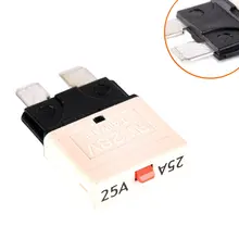 25A Предохранитель 12 В/24 В подходит для автоматического Выключателя Лезвия автомобильный комплект сбрасываемый Встроенный держатель предохранителя защита стерео ручной сброс