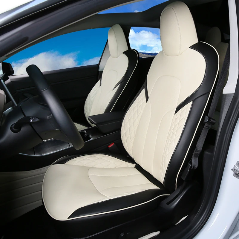

Car Leather Seat Cover For Tesla Model 3 Universal Protection Interior Accessories 5-seat Car Styling
