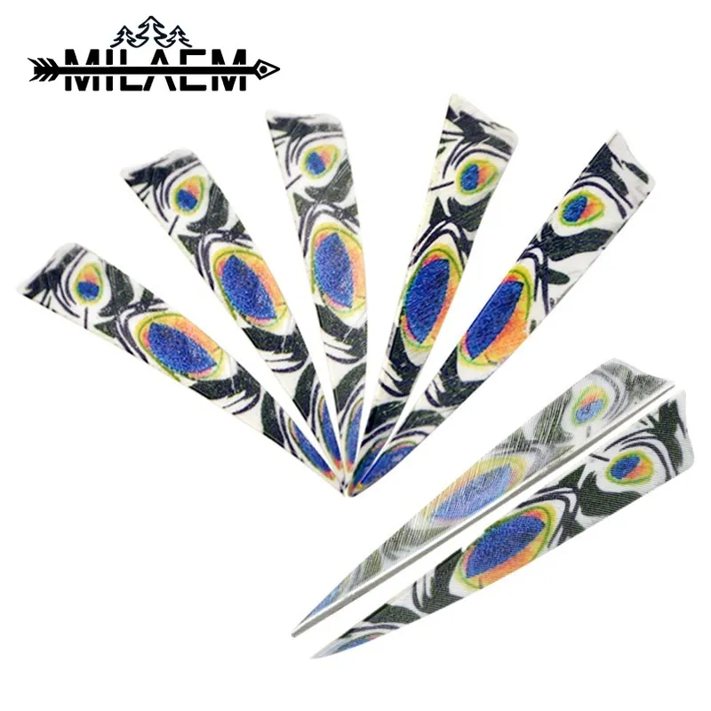

50 /100 Pcs 4 inch Archery Double Side Peacock Feather Real Natural Fletching Right Wings Bow And Arrow Hunting Accessories