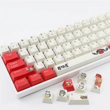 Keycaps de izakaya pbt keycap 108 chave oem perfil elemento japonês tintura sublimação cereja mx teclado mecânico chave-boné