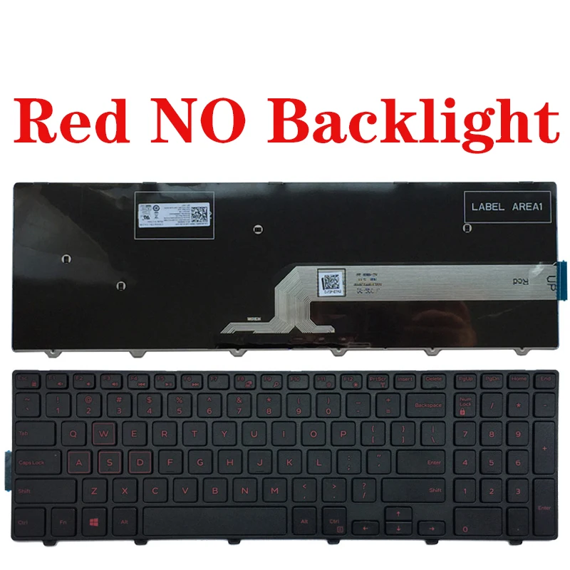 Teclado do Portátil dos Eua para o Dell Inspiron 15 5000 5551 5552 5555 5566 5557 5558 5559 P51f P39f Laptop Teclado Inglês Novo - Imagem 4