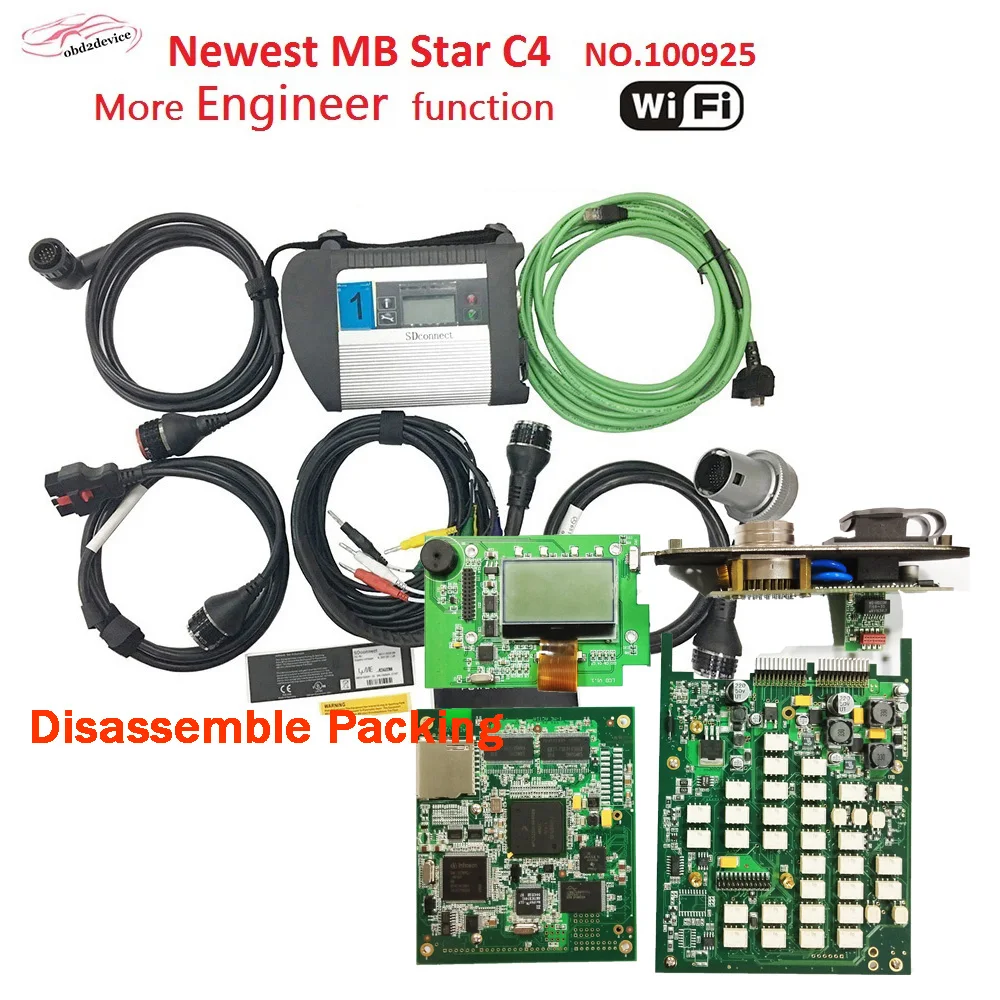 Полный чип MB Star C4 автомобильный диагностический инструмент V2019/09 vediamo DTS M8 больше инженеров MB автоматический диагностический сканер toolMB C4 SD conenct - Цвет: C 4 ship disassemble