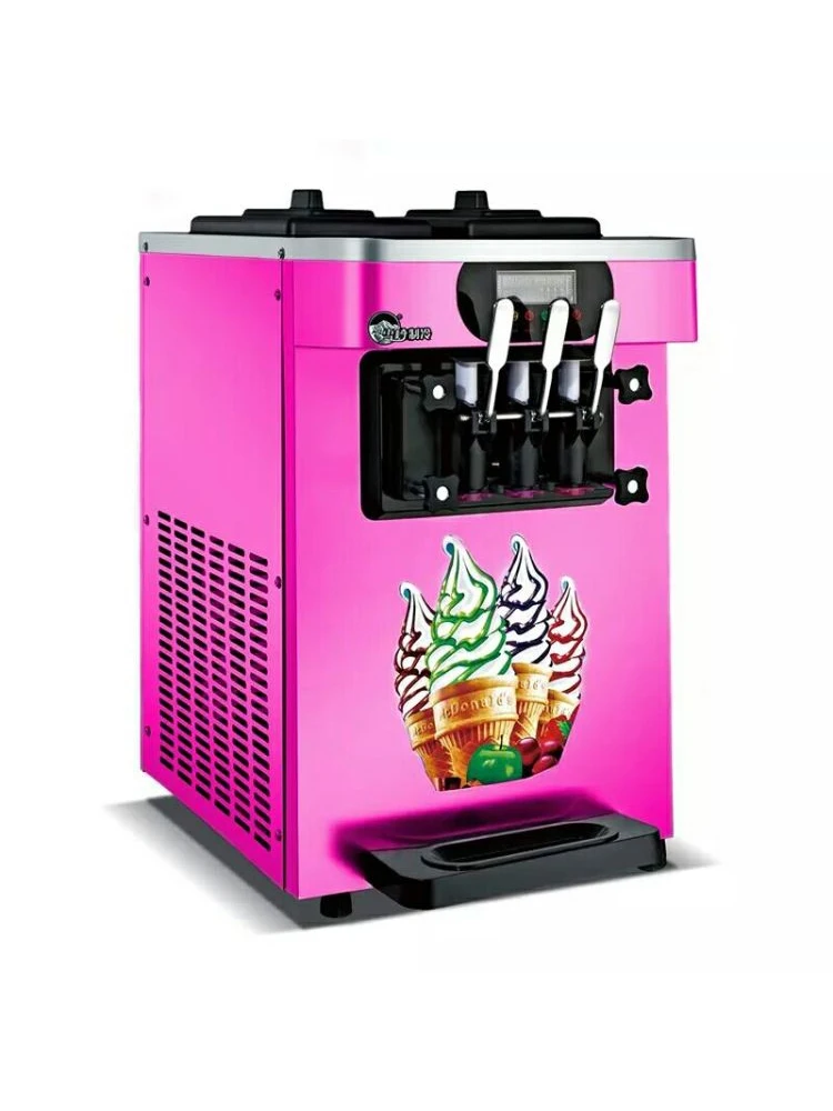 1 шт., 3 ароматы мороженого, маленькая машина для приготовления мягкого мороженого, настольная машина для йогурта из нержавеющей стали, 110 В/220 В, мощность