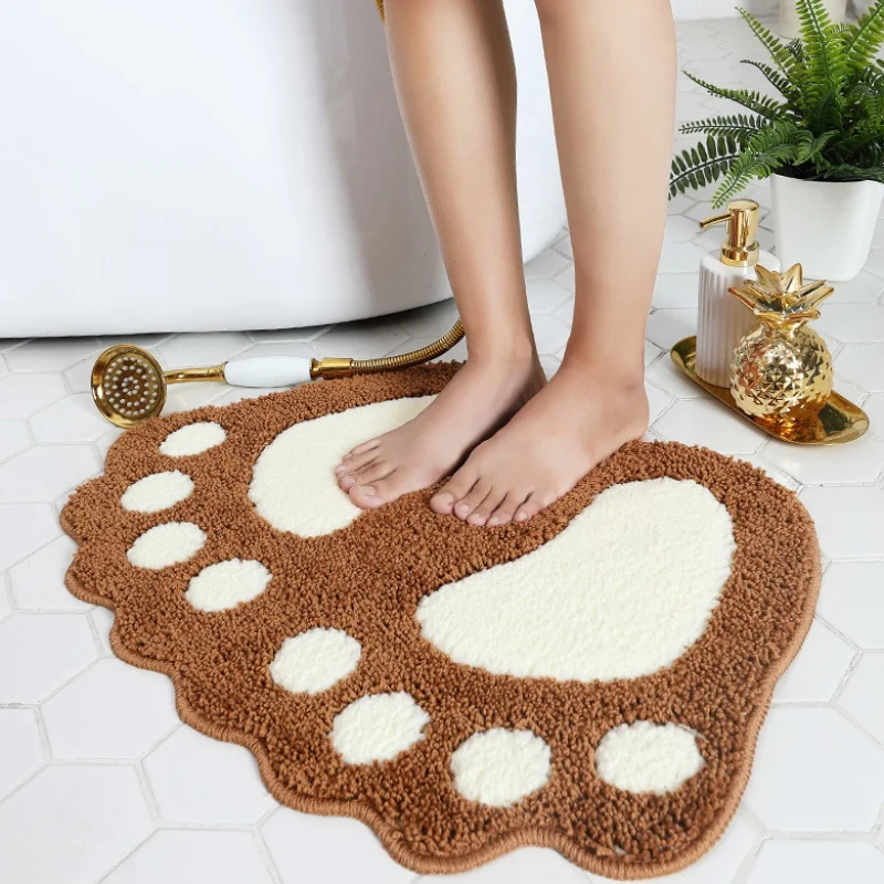 

Footprints Carpet Rug Shower Shaggy Floors Extra Thick Super Soft Absorbant Plush Bathroom Mat Carpets For The Modern Room