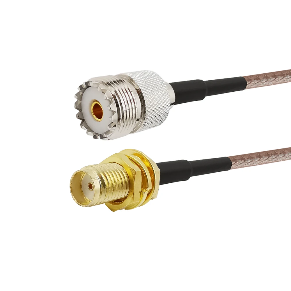 Ручной антенный кабель 10 50 см для Wouxun Baofeng Quasheng SMA Female To UHF SO 239 RF RG316