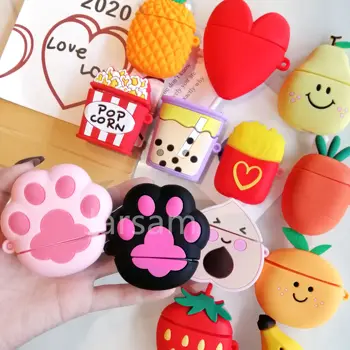 

Cartoon Cute Solid Color Earphone Case For AirPods Pro 2 1 Cases Luxury Texture Protective Cover for AirPod 2 for Air Pods