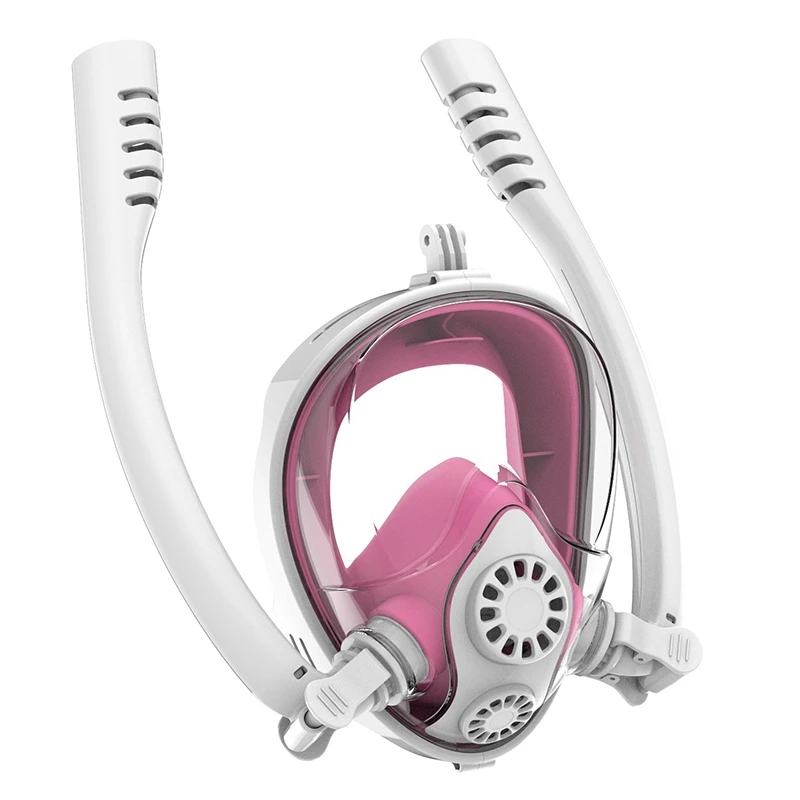 Дыхательная маска с K2 Advanced Free Breathing system, панорамная маска для дайвинга на 180 °, герметичная, противотуманная, сухая маска, подходит для взрослых